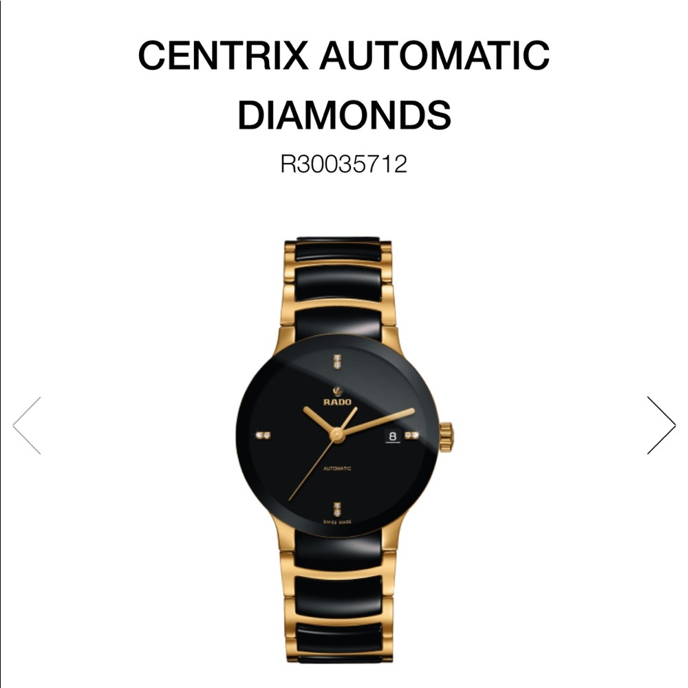 NWT. Rado Gold/Black Automatic - Picture 3 of 8